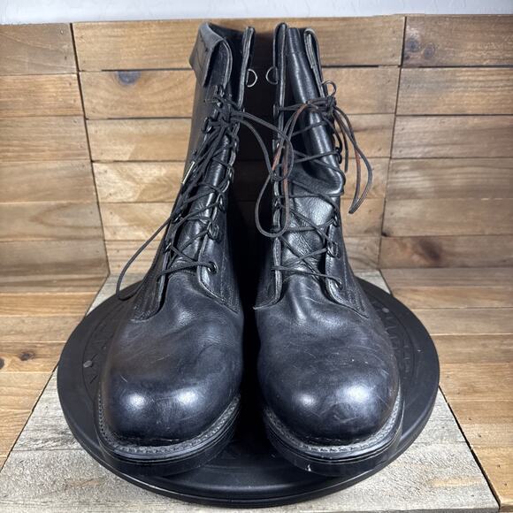 Addison Shoe Co. Steel Toe Men’s Size 9D Military Combat Black Boots USA Made - Picture 2 of 10